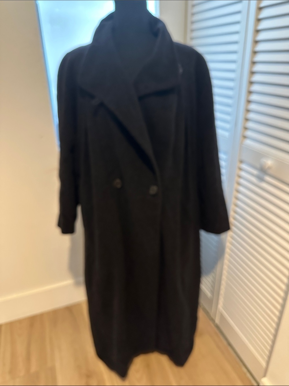 Allegri Black Double-Breasted Pea Coat